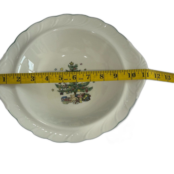 Vintage Nikko Serving Bowl Dish Happy Holidays - Picture 8 of 11